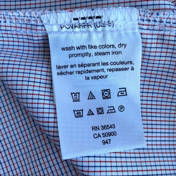 Van Heusen Red & Blue Check Reg Fit Wrinkle Free Button Up Shirt - Picture 9 of 12